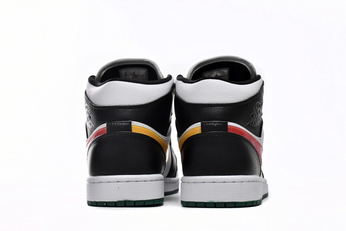 Jordan 1 Mid Alternate Swooshes Red Yellow BQ6472-063