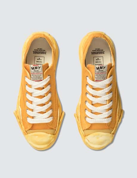 MAISON MIHARA YASUHIRO ORIGINAL SOLE TOE CAP LOW OVER DYED SNEAKER Yellow