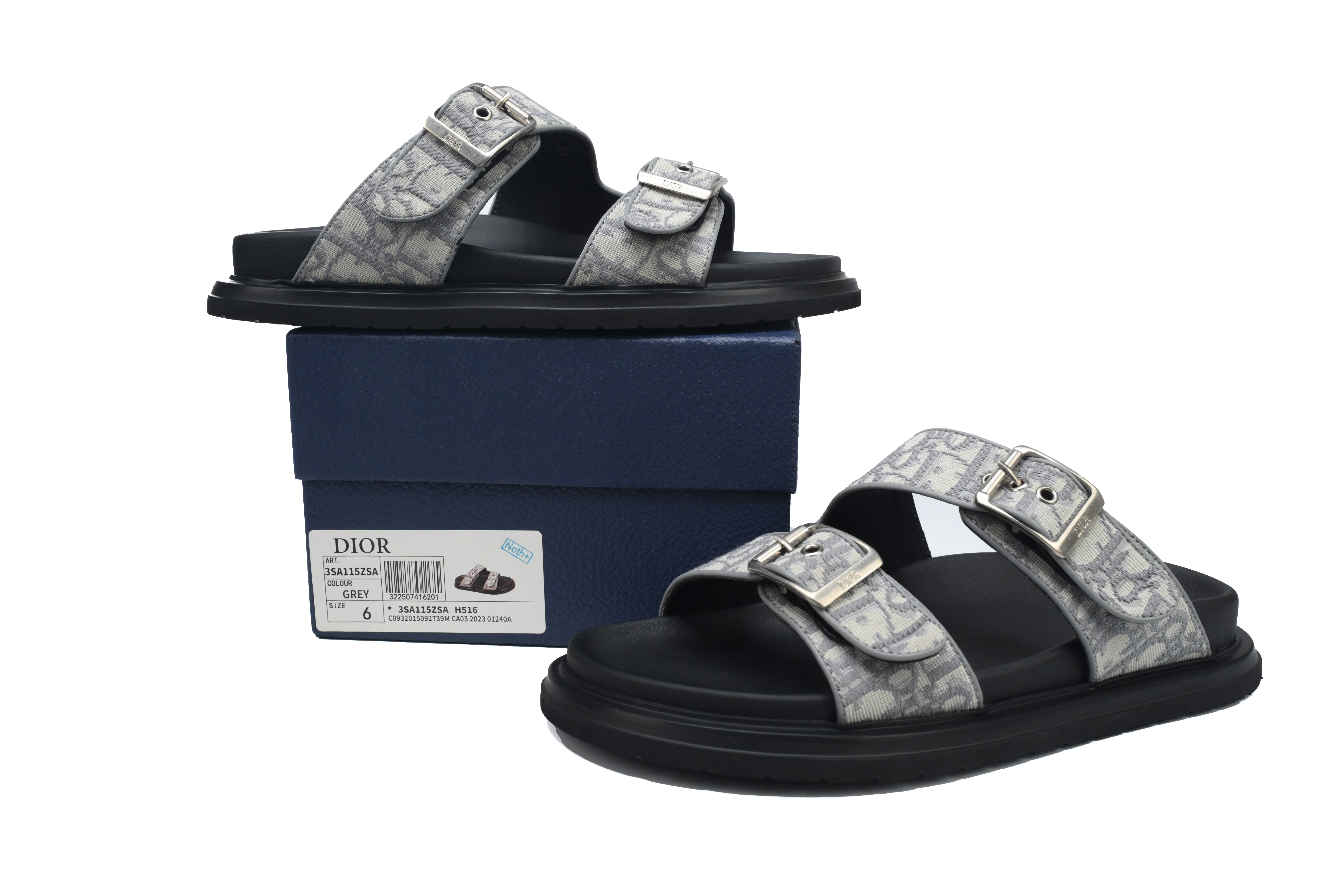 Dior Aqua Sandal Light Grey Dior Oblique Jacquard