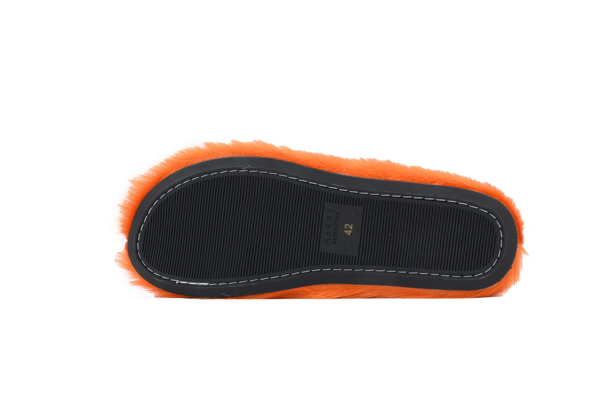 Marni Loafers Long-hair Calfskin Fussbett Sabot Orange