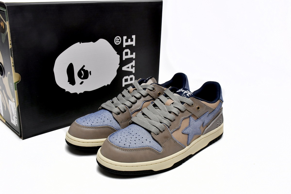 Bape Sk8 Sta Low Make old Khaki Blue 1120-291-019