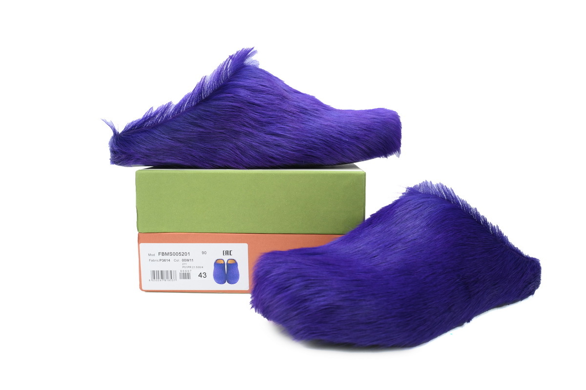 Marni Loafers Long-hair Calfskin Fussbett Purple