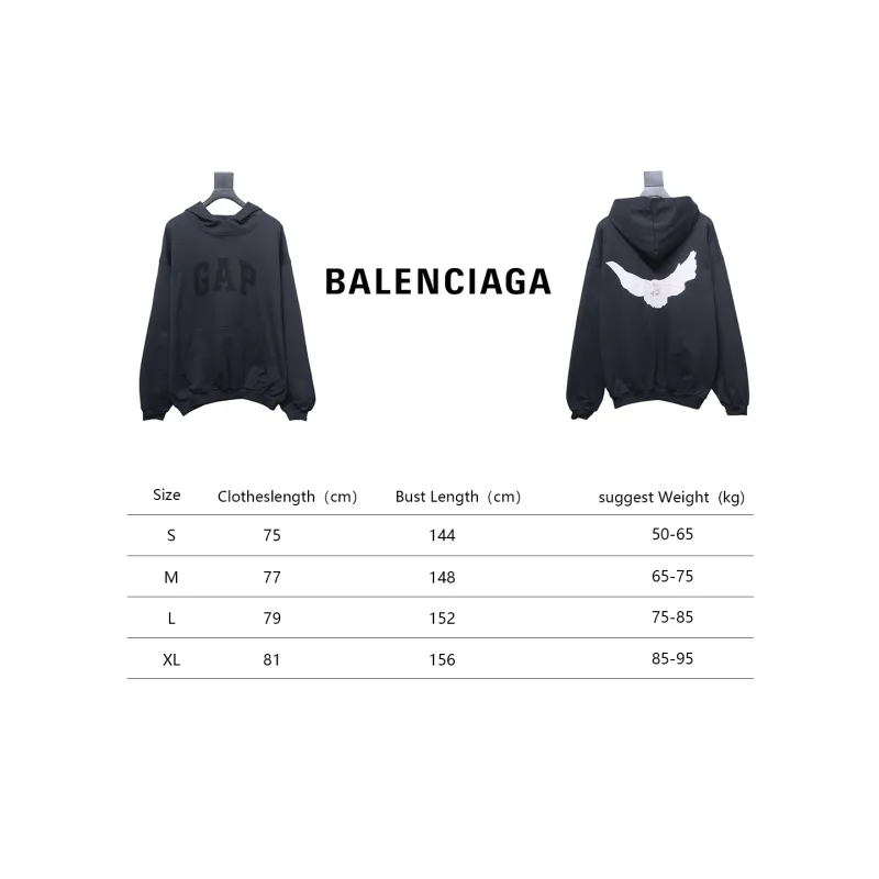 Yeezy Gap Engineered Balenciaga Hoodie Dark Grey