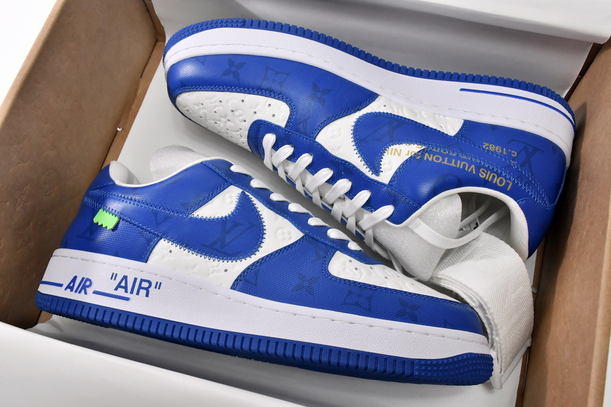 Louis Vuitton Nike Air Force 1 Low By Virgil Abloh White Royal