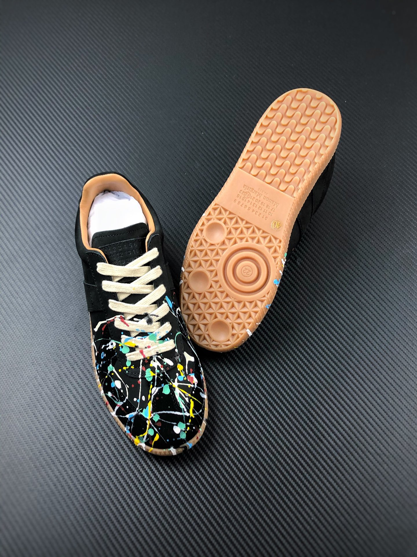 Maison Margiela Paint Replica German Army Trainer (GAT) Black