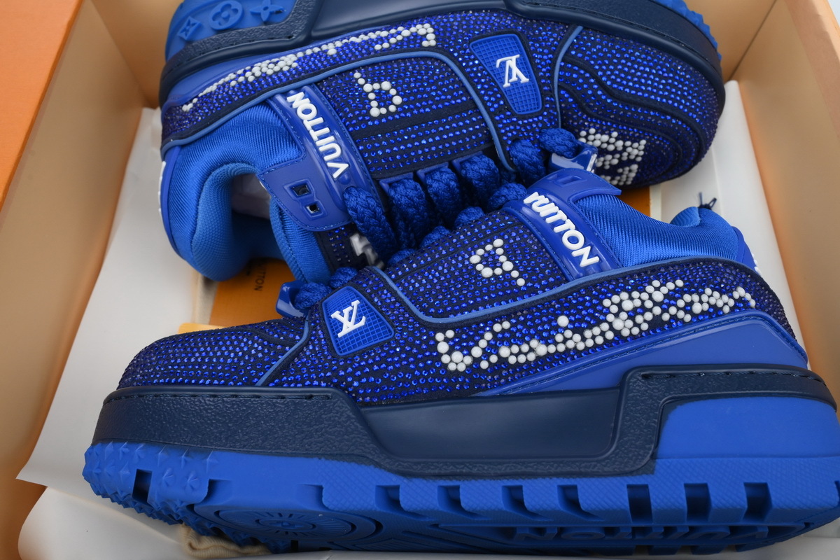 Louis Vuitton Trainer Maxi Blue Swarovksi Crystals