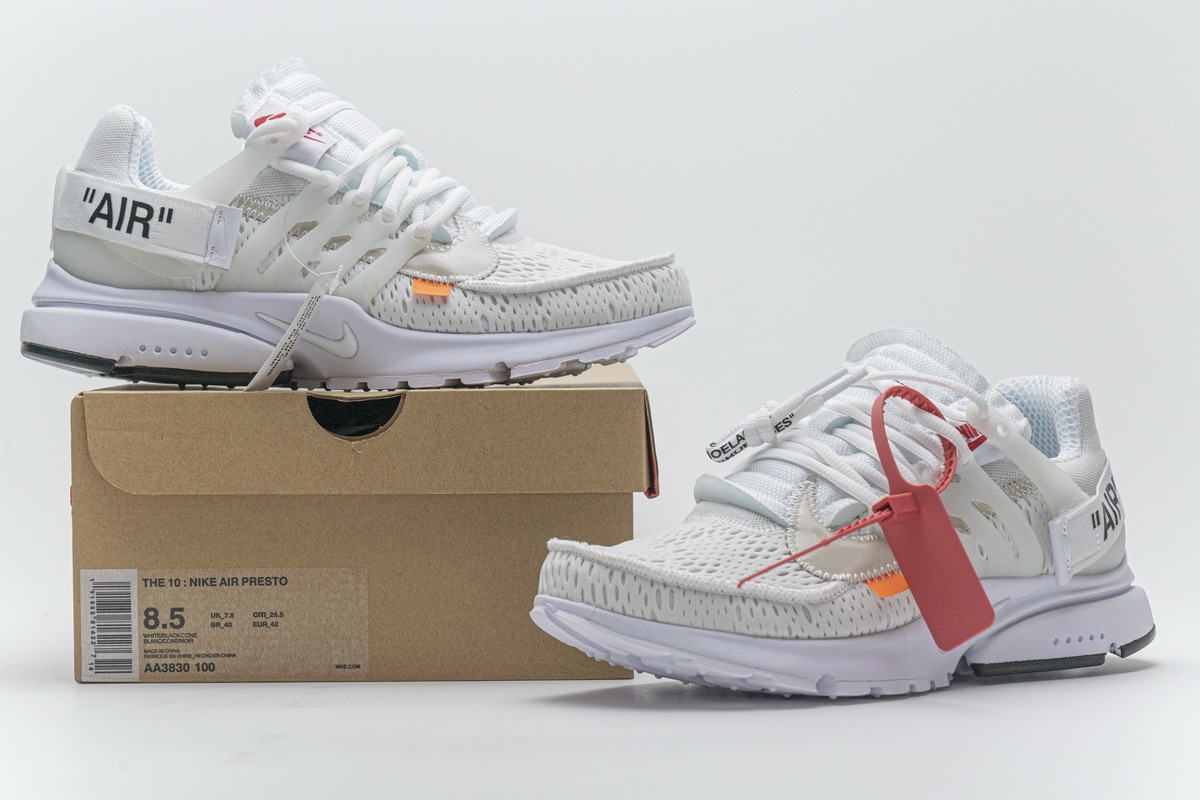 OFF-WHITE x Nike Air Presto White Sneaker AA3830-100