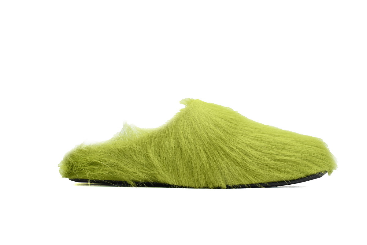Marni Loafers Long-hair Calfskin Fussbett Sabot Green