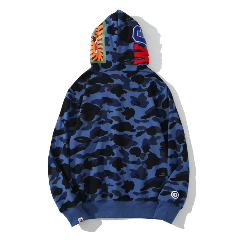 BAPE COLOR CAMO SHARK ZIP HOODIE NAVY