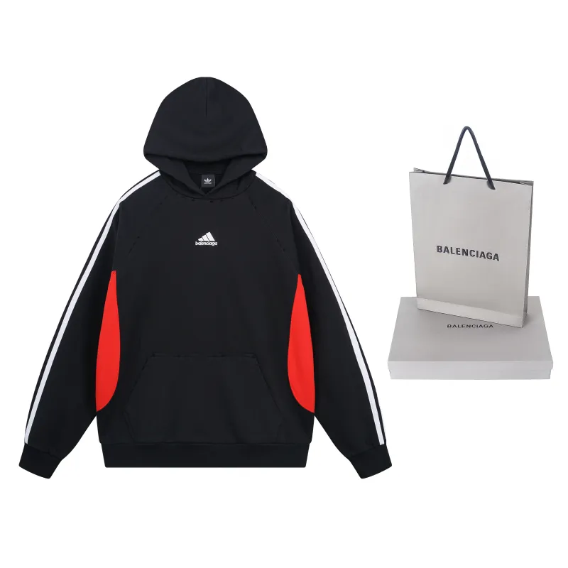 Balenciaga adidas Hoodie Black Red White