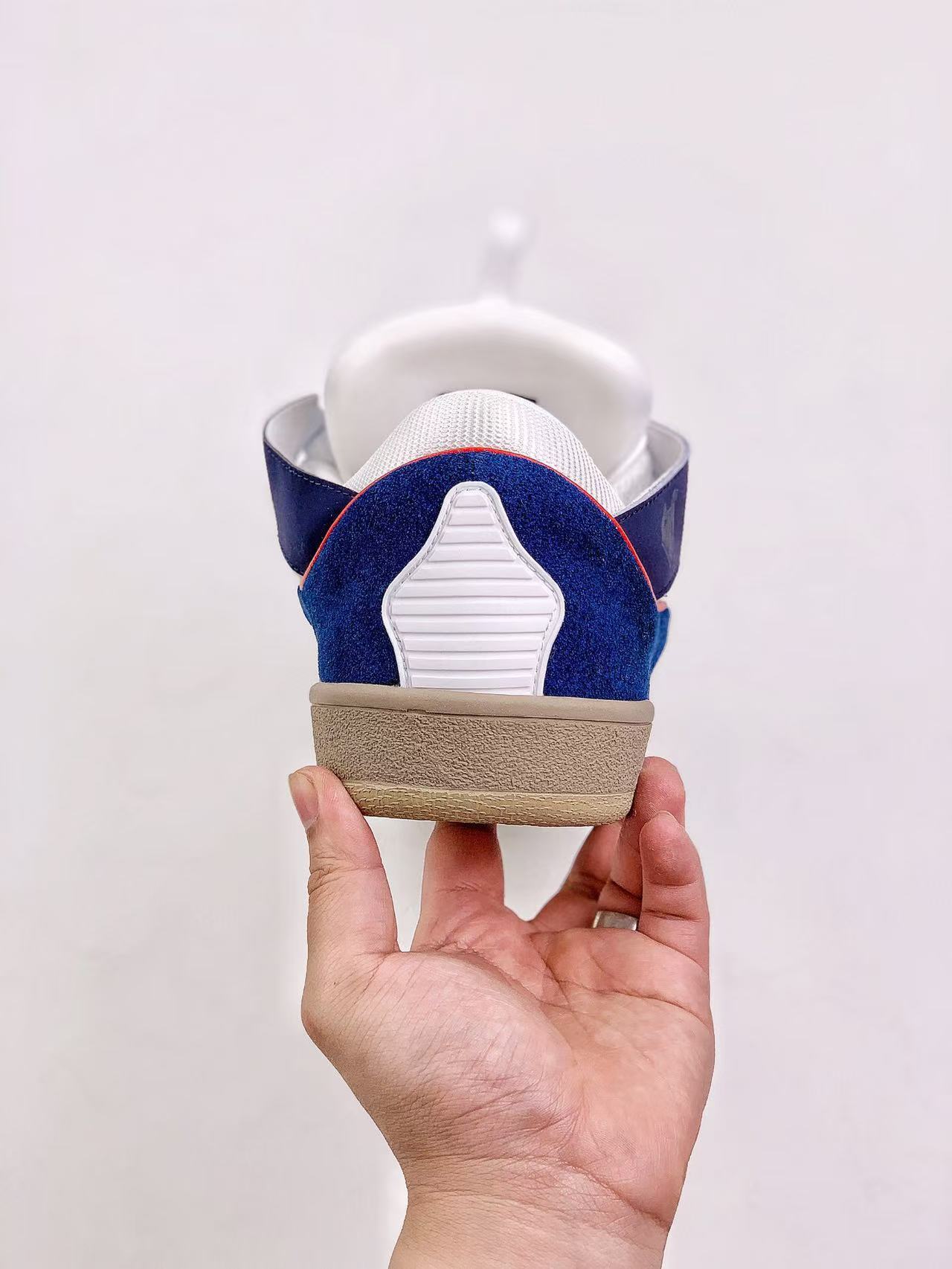 Lanvin Leather Curb Purple White