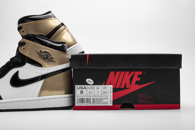 Jordan 1 Retro High NRG Patent Gold Toe 861428-007