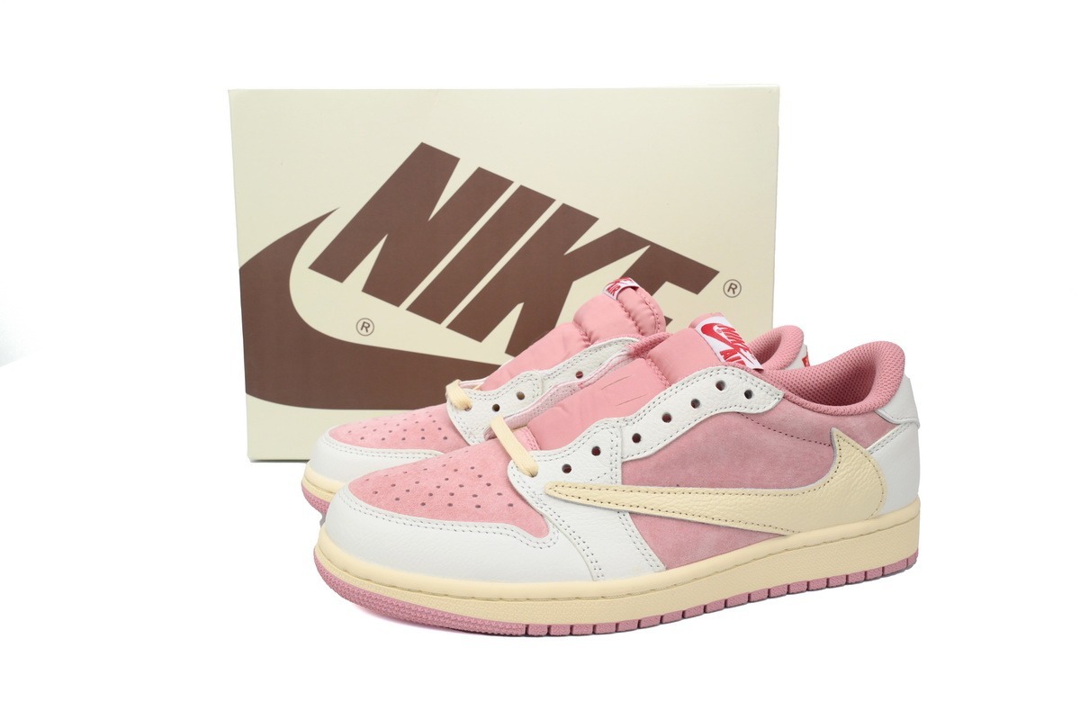 Travis Scott x Air Jordan 1 Low OG White Pink DM7866-600