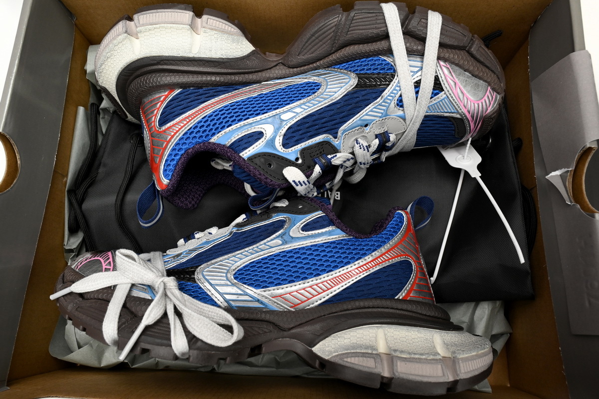 Balenciaga 3XL Sneaker in Silver Red and Blue 542229 W1RB5 0513