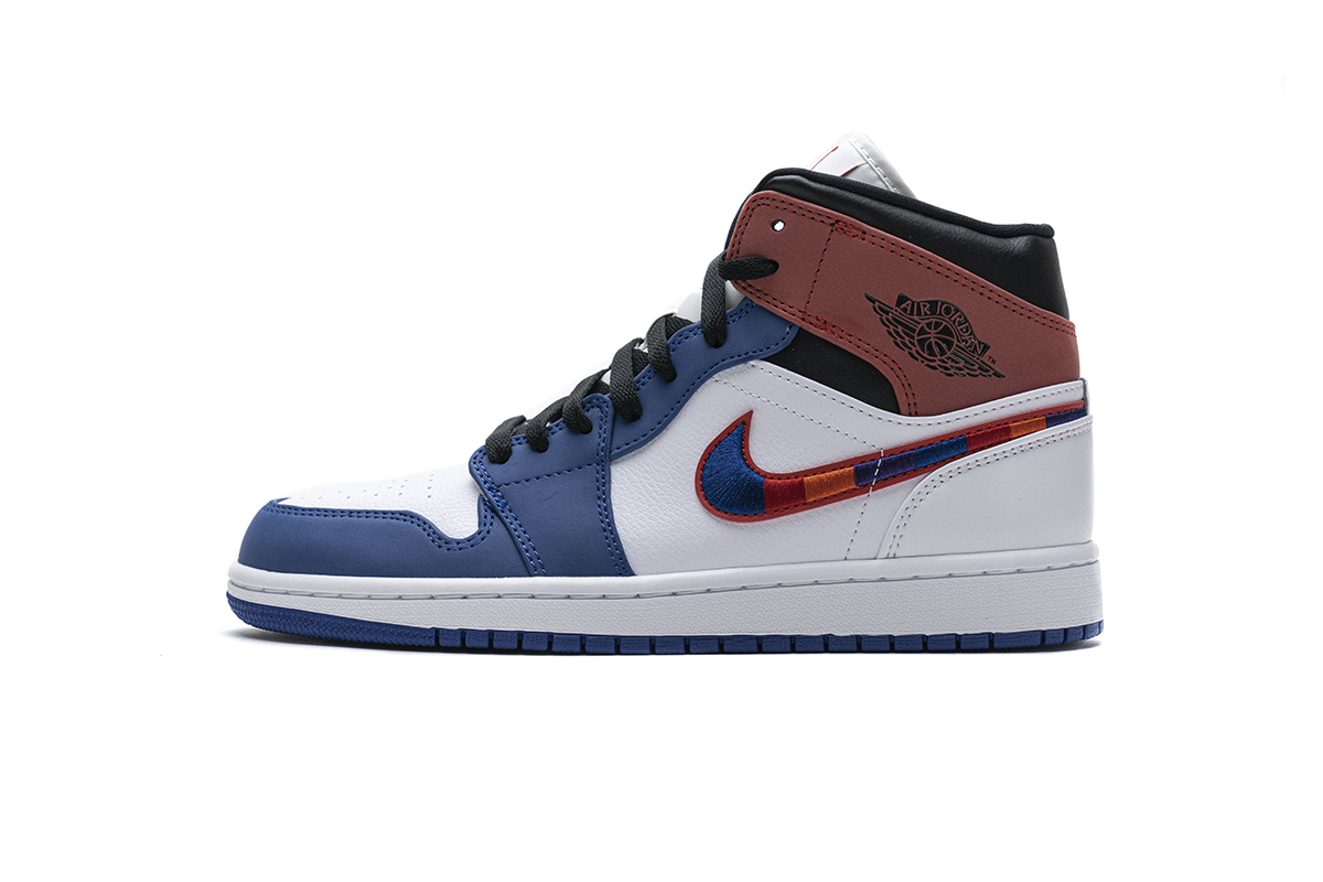 Jordan 1 Mid Multi-Color Swoosh 852542-146