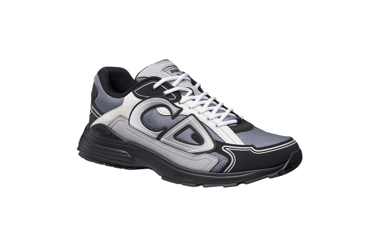 Dior B30 Sneaker Blue Mesh with Gray White and Black Technical Fabric 3SN279ZRB_H068