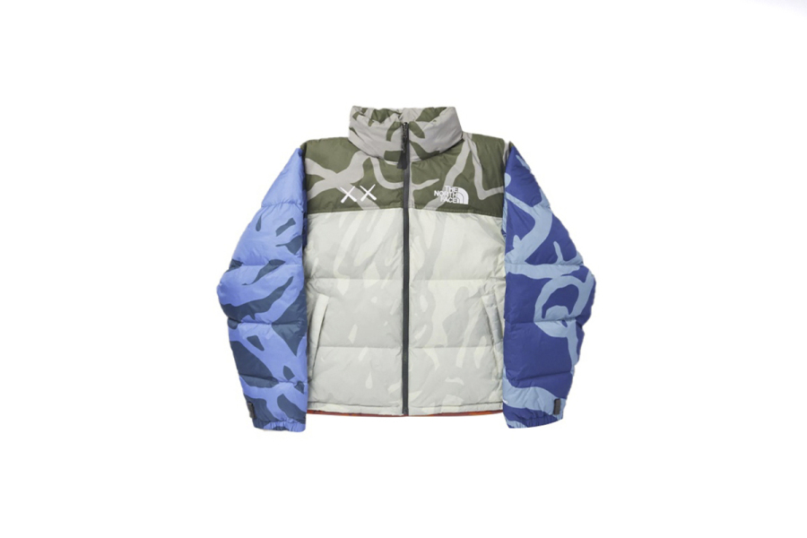 The North Face x KAWS Youth Retro 1996 Nuptse Jacket KW Moonlight Ivory Nuptse Print NF0A7WLX