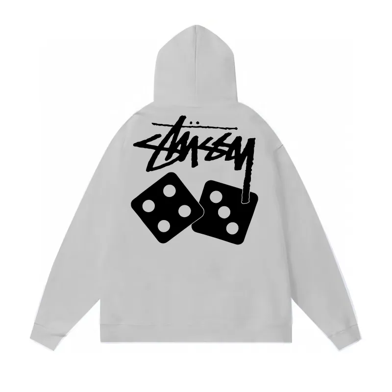 Stussy Dice Pigment Dyed Hoodie Grey