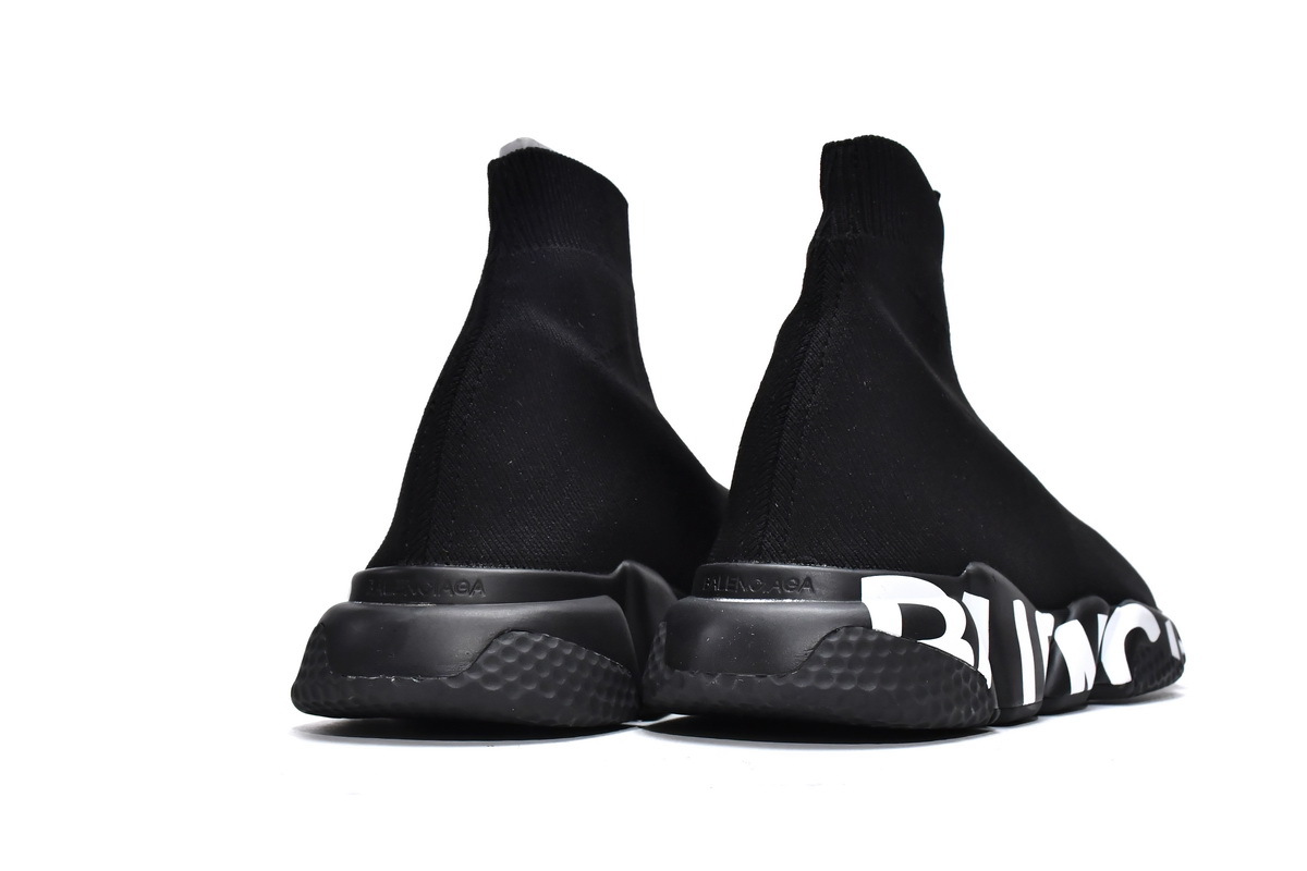 Balenciaga Speed Graffiti Knit High Top Sock Sneakers