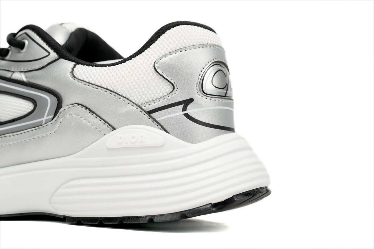 Dior Light Grey B30 Sneakers Black Silver 3SN279 ZMA1 6141
