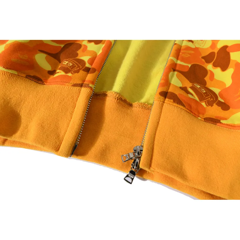 BAPE Color Camo Shark Zip Hoodie Yellow 6399