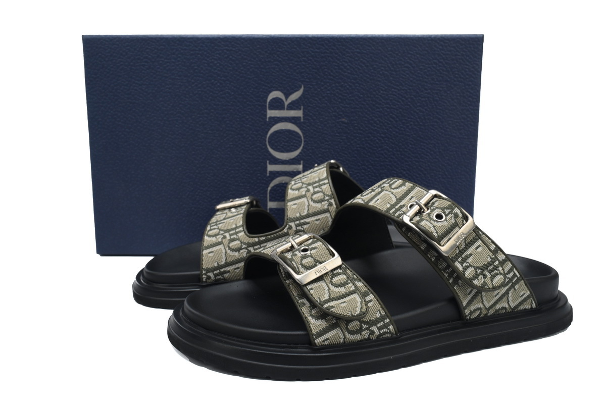 Dior Aqua Sandal Beige Dior Oblique Jacquard