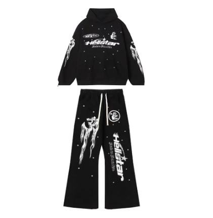 Hellstar Tracksuit Hoodie + Sweatpants Black