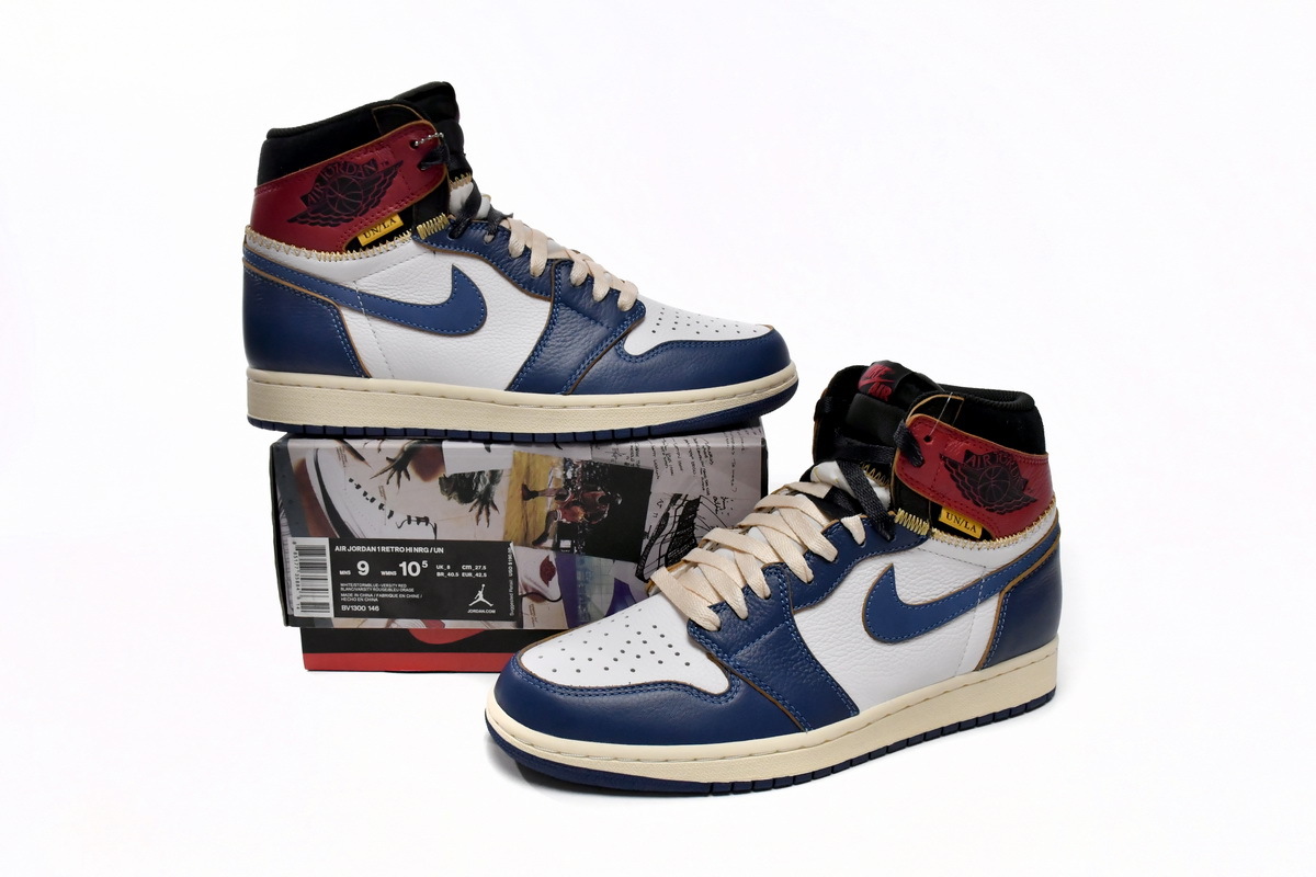 Union X Air Jordan 1 OG Hi Retro Blue Toe BV1300-146