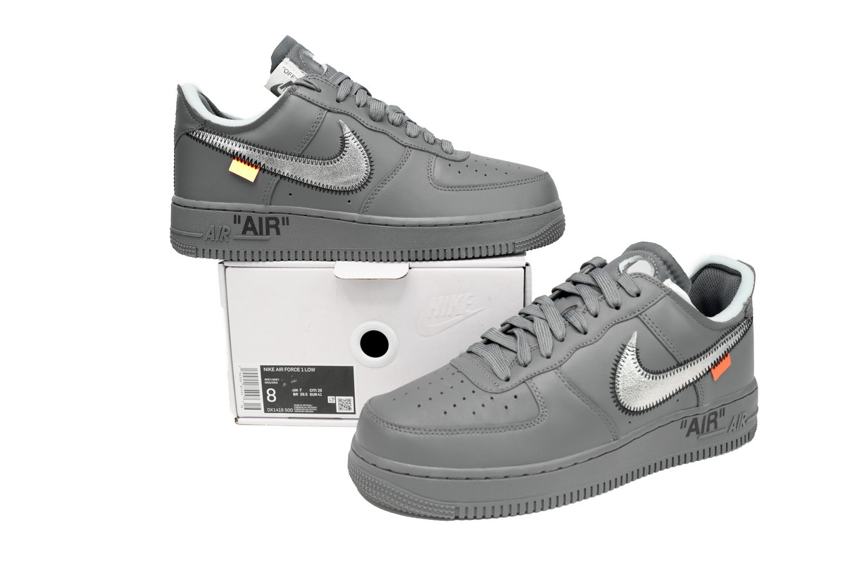 Off-White x Nike Air Force 1 Low Ghost Grey Silver DX1419-500
