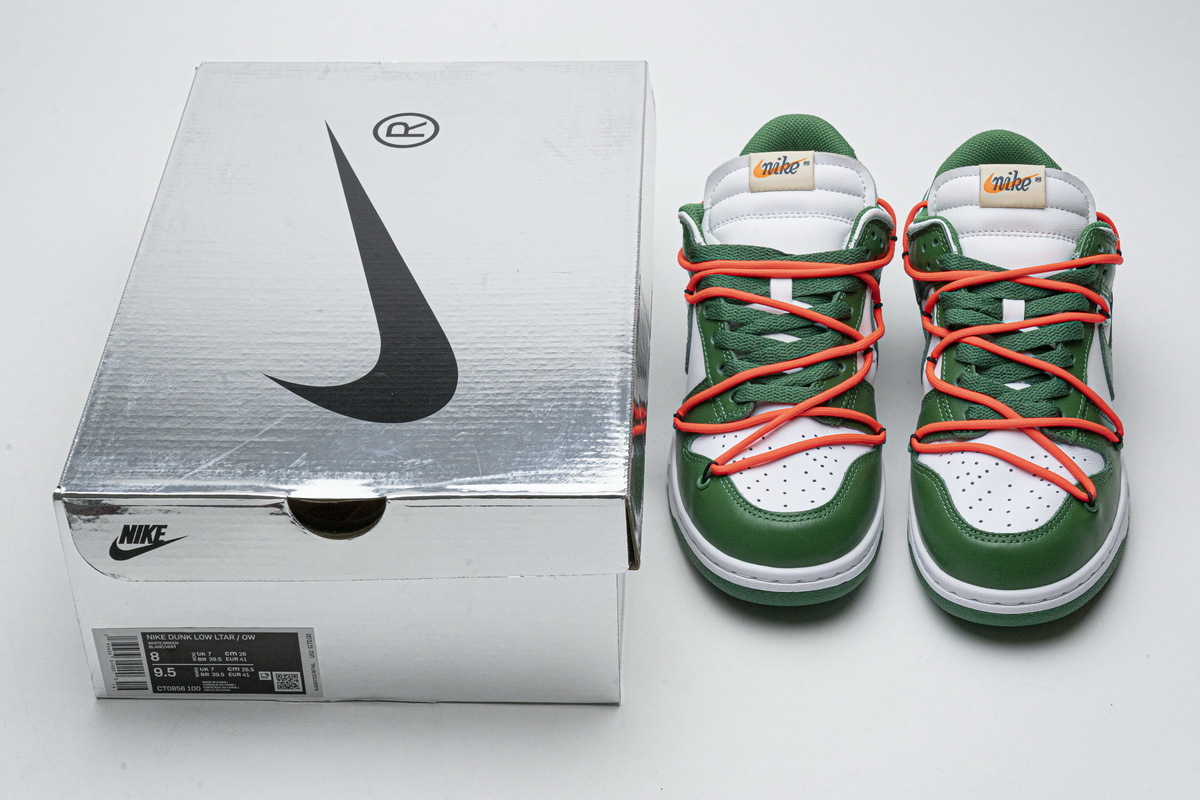 OFF-WHITE x Nike Dunk SB Low Pine Green CT0856-100