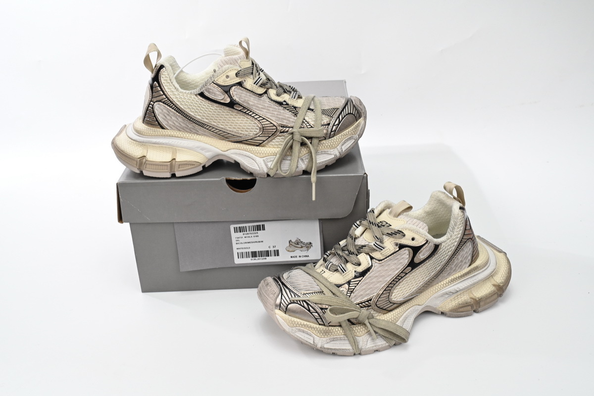 Balenciaga 3XL Sneaker in Black Gray White Gold 734734 W3XL6 0185