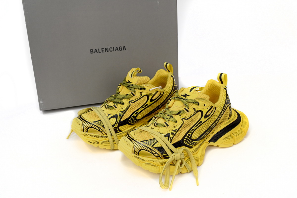 Balenciaga 3XL Sneaker Black Yellow 734733 W3XL2 7010