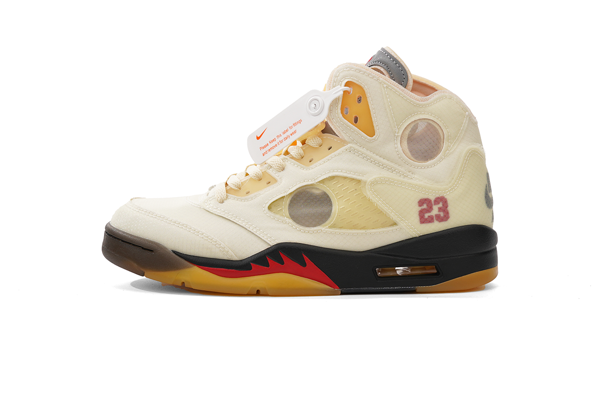 OFF White x Air Jordan 5 Retro SP Sail DH8565-100