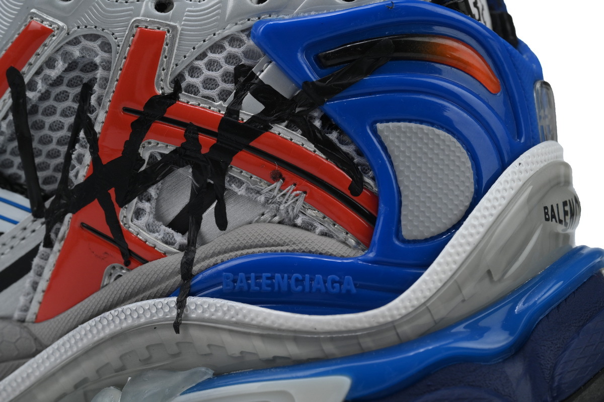 Balenciaga Runner White And Blue Printing 677402 W3RB6 1264