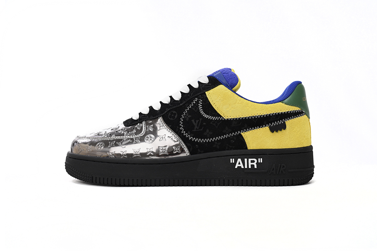 Louis Vuitton Nike Air Force 1 Silver Yellow 1A9VCH