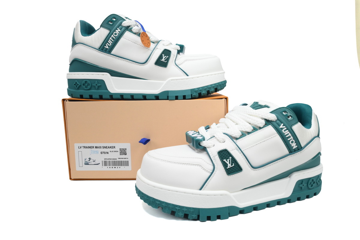 Louis Vuitton Trainer Maxi Sneaker White Green