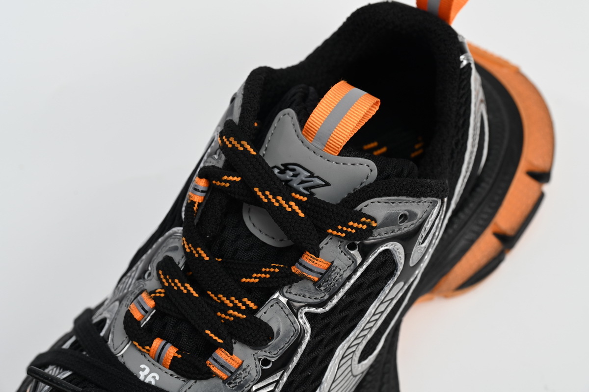 Balenciaga 3XL Sneaker in All Black Orange 734731 W3XL3 1178