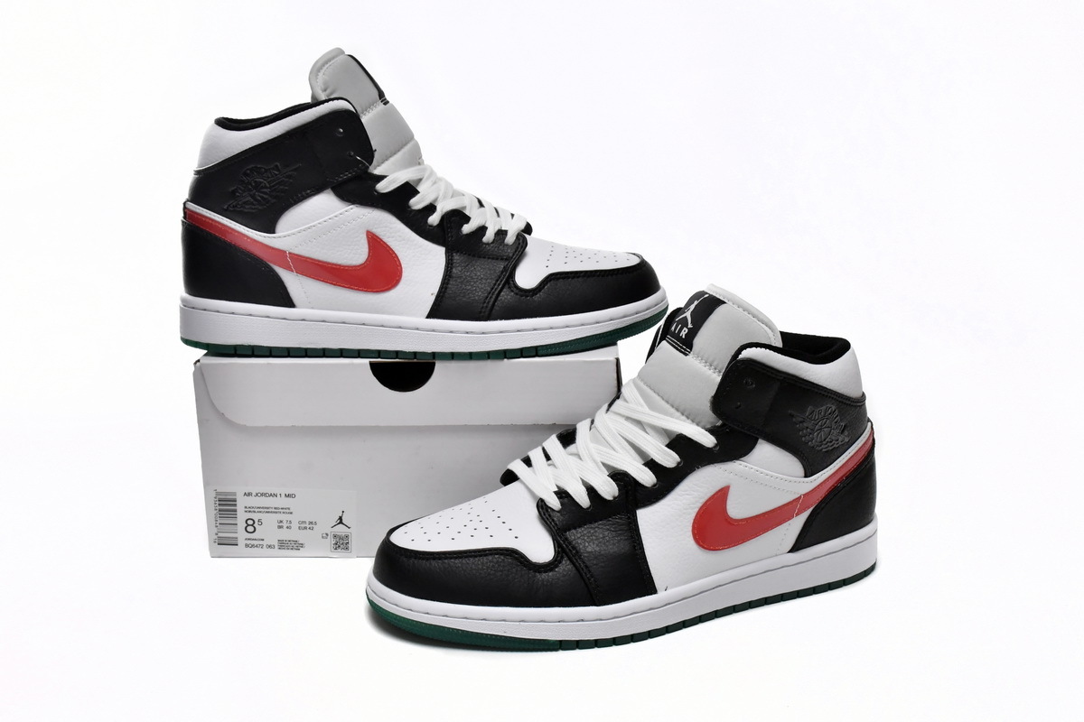 Jordan 1 Mid Alternate Swooshes Red Yellow BQ6472-063