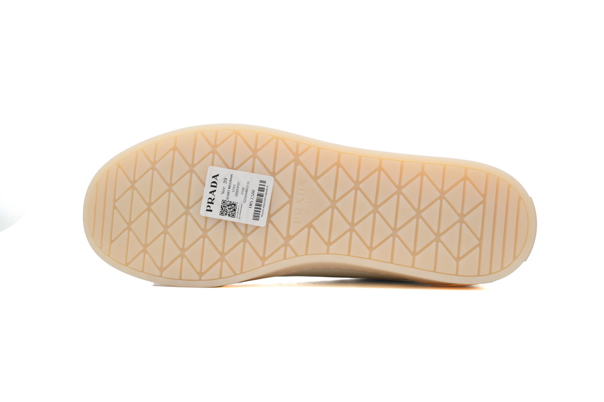 Prada Downtown Low Sneakers Rice White