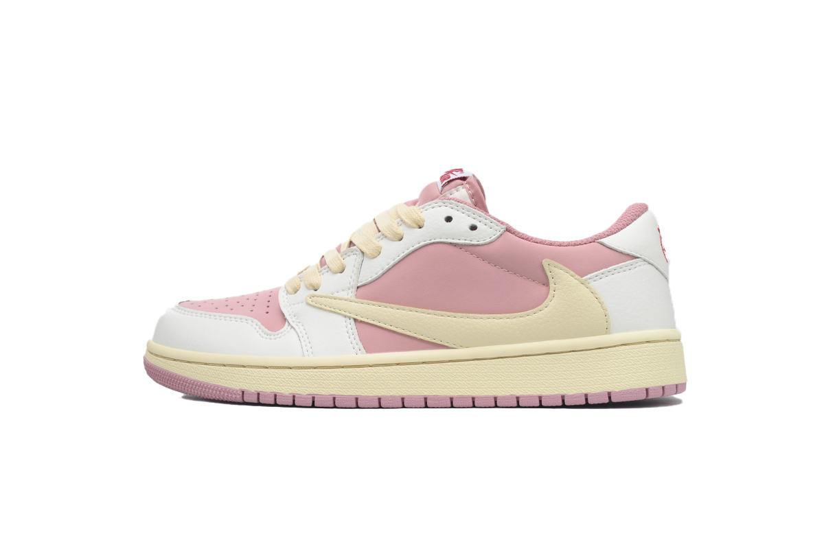 Travis Scott x Air Jordan 1 Low OG White Pink DM7866-600