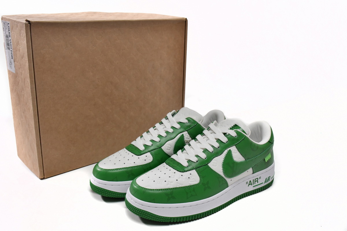 Louis Vuitton Nike Air Force 1 Low By Virgil Abloh White Green