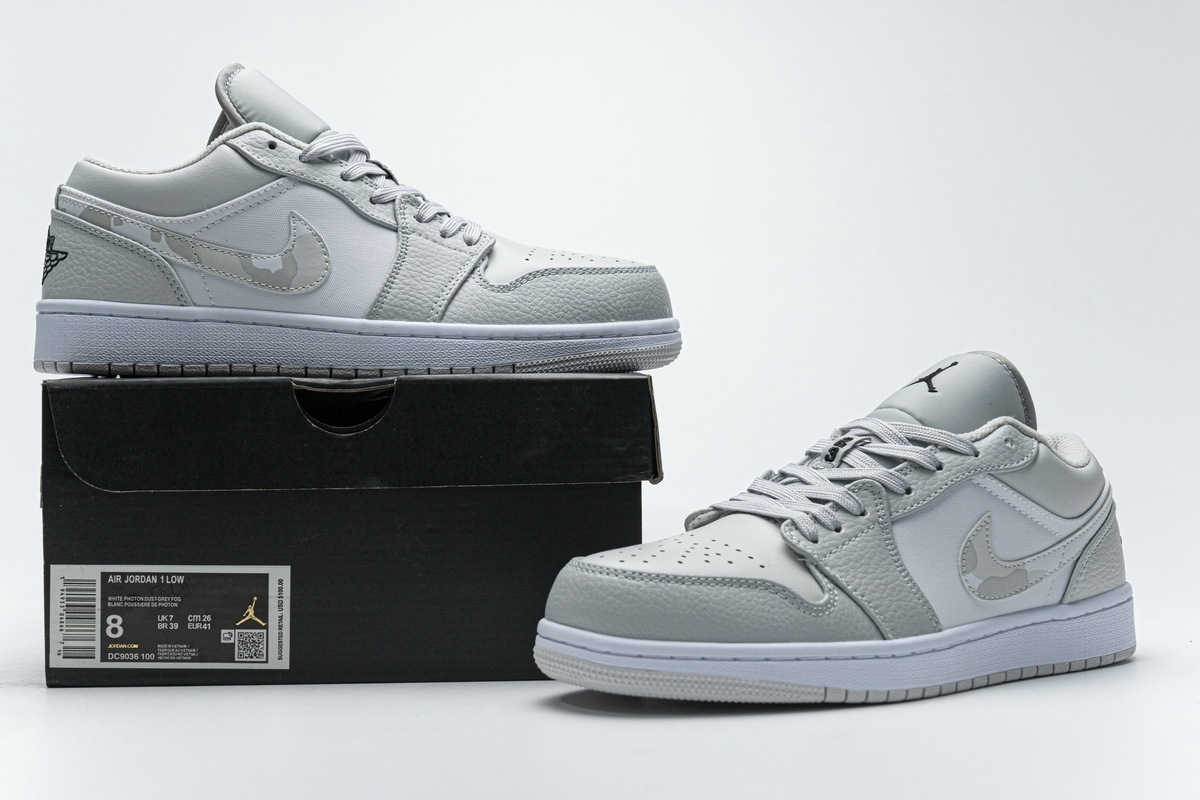 Air Jordan 1 Low White Camo DC9036-100