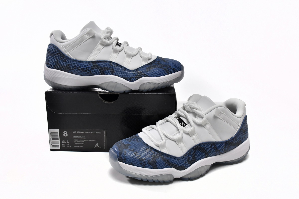 Air Jordan 11 Retro Low Navy Snakeskin CD6846-102