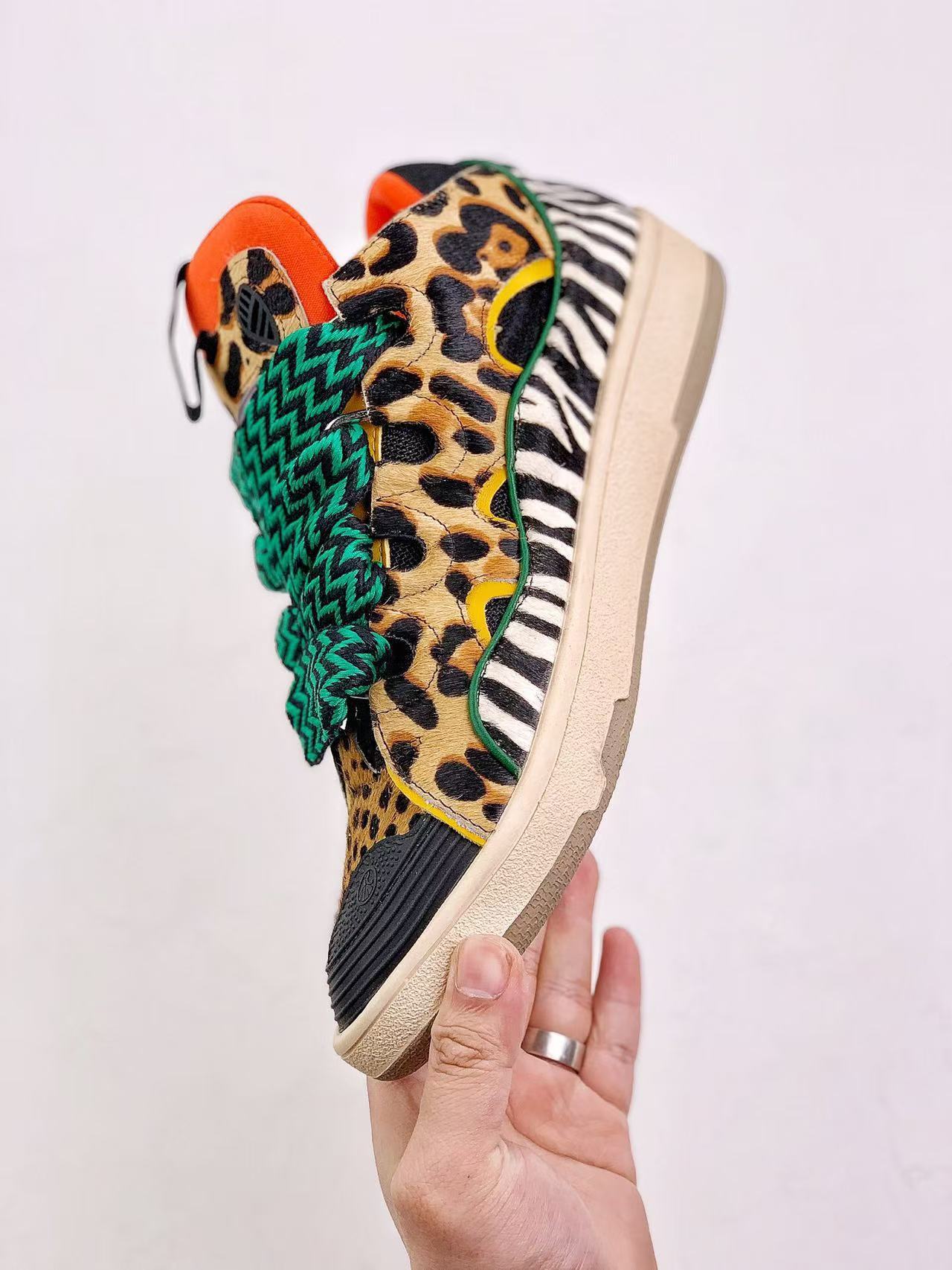 Lanvin Curb Sneakers Leopard Print