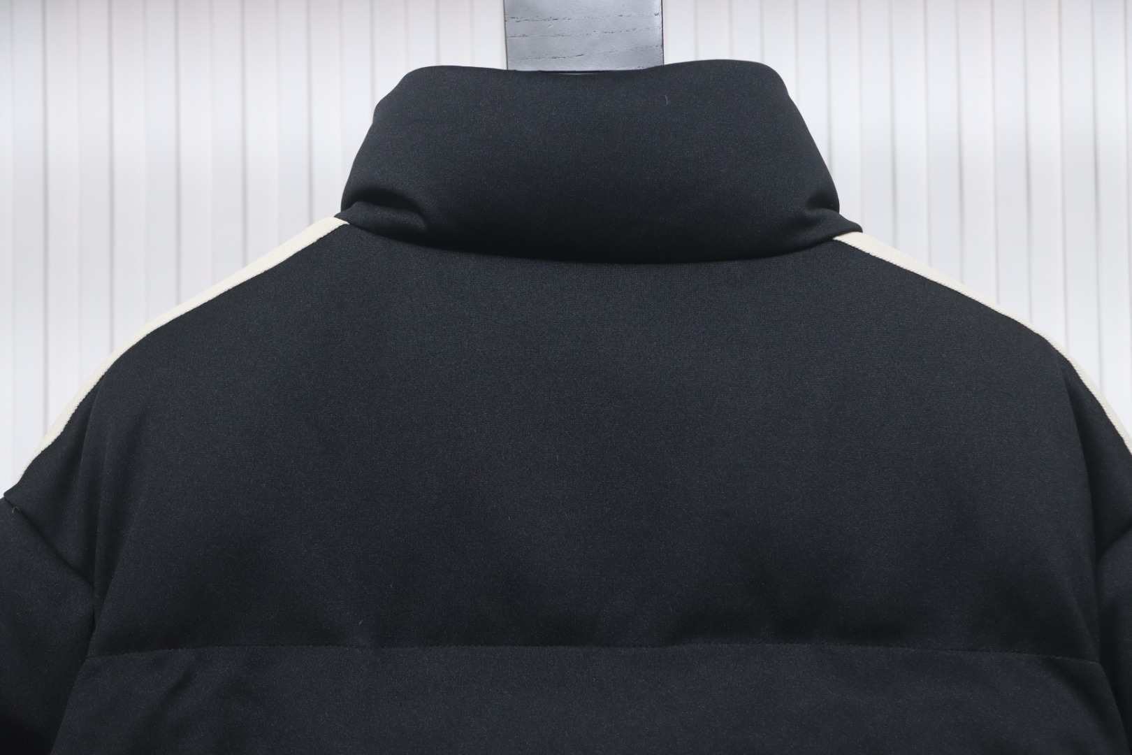 Moncler Palm Angels Striped Quilted Shell Down Jacket Black