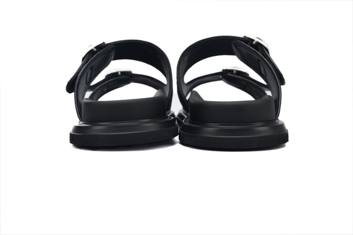 Dior Aqua Sandal All Black Dior Oblique Jacquard