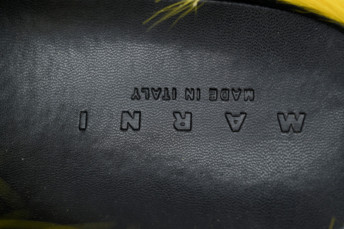 Marni Loafers Long-hair Calfskin Fussbett Sabot Yellow