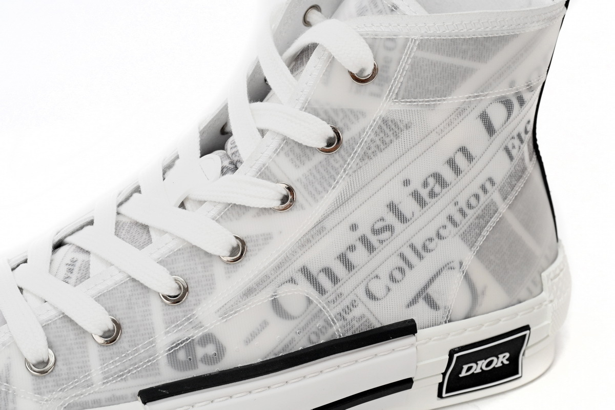 Dior B23 Oblique Transparency High H565 White Black