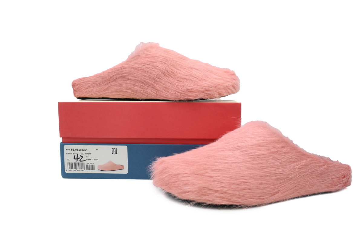 Marni Loafers Long-hair Calfskin Fussbett Sabot Pink