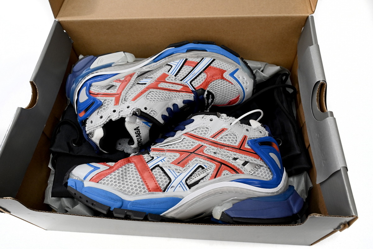 Balenciaga Runner White Blue Orange 677402 W3RB6 1264